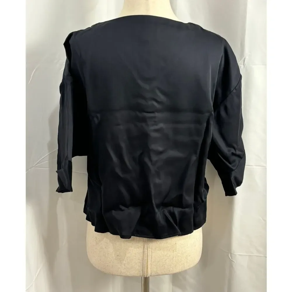 NWT Ettitude Sateen Short Sleeve Shirt - Onyx